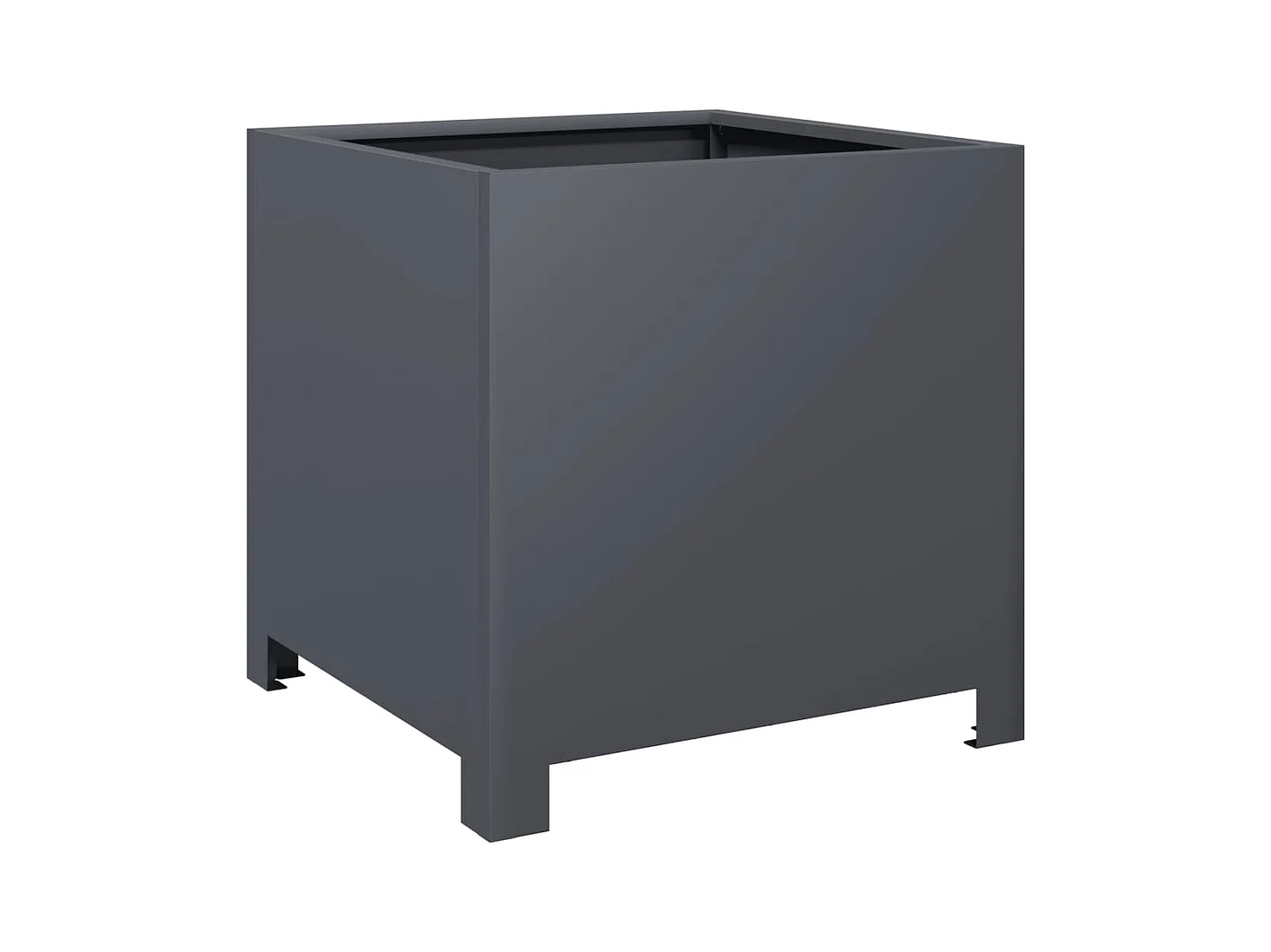 Jardinières 2 pcs anthracite 40x40x40 cm acier