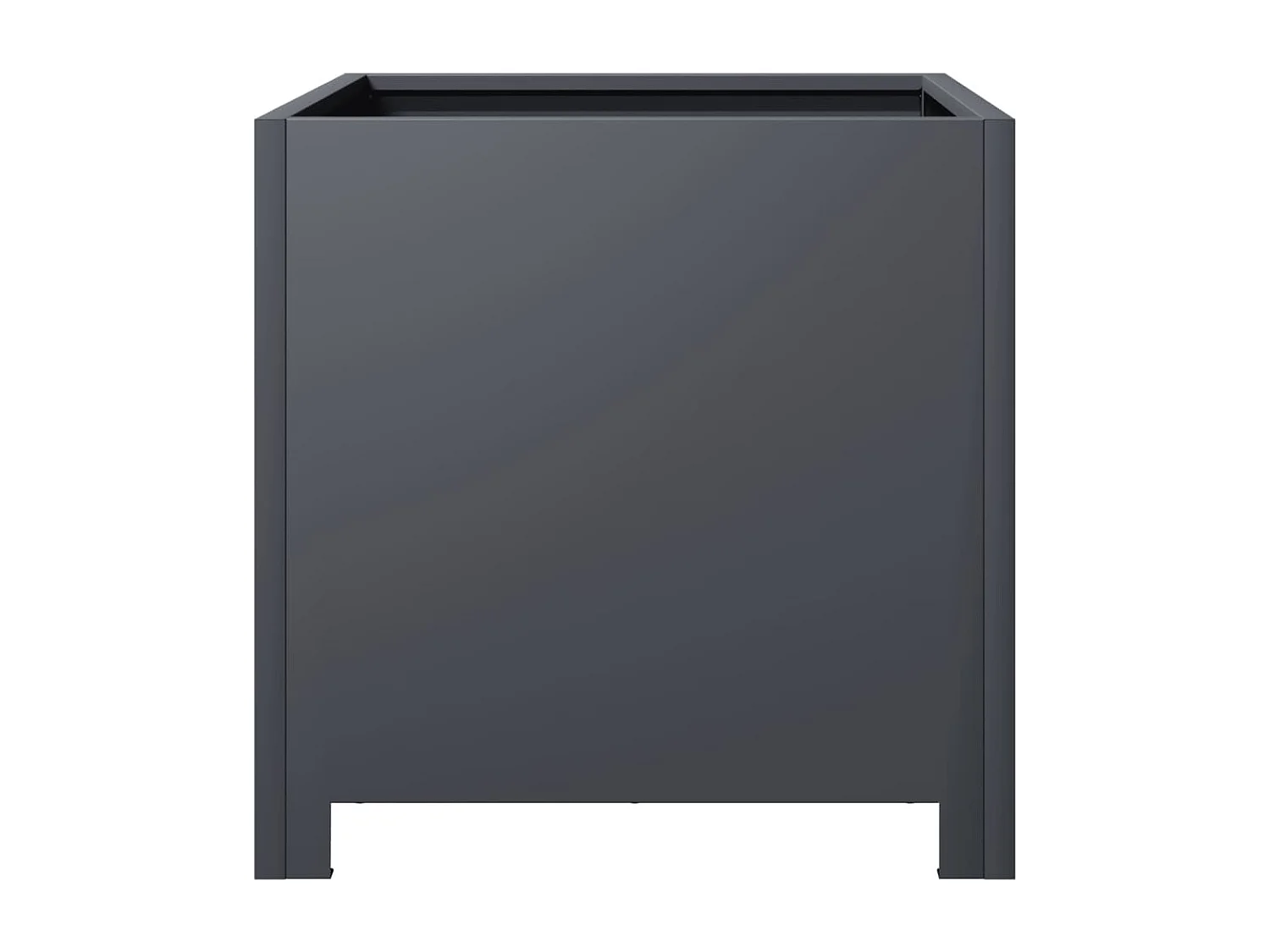 Fioriere 2 pz antracite 40x40x40 cm acciaio