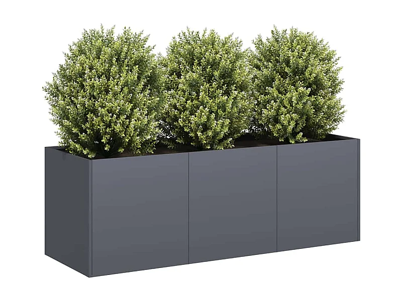 Jardinière anthracite 120x40x40 cm acier laminé à froid