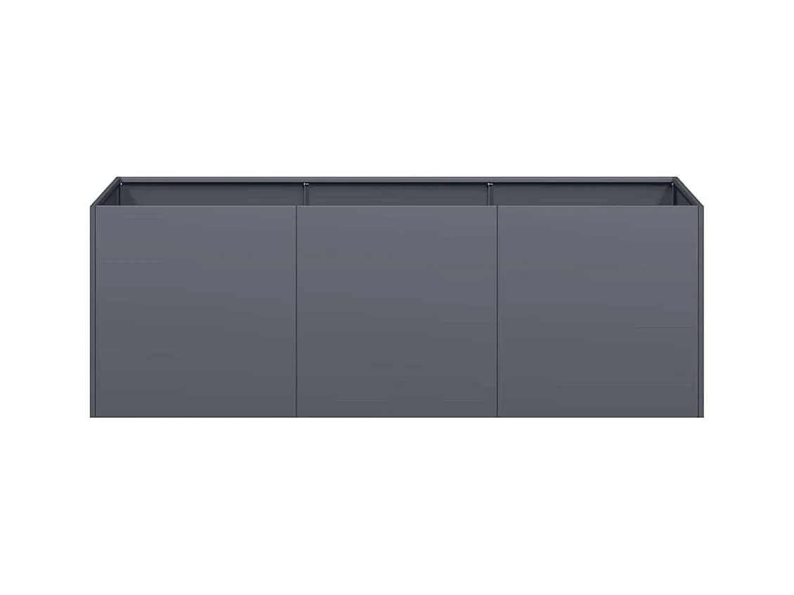 Jardinière anthracite 120x40x40 cm acier laminé à froid