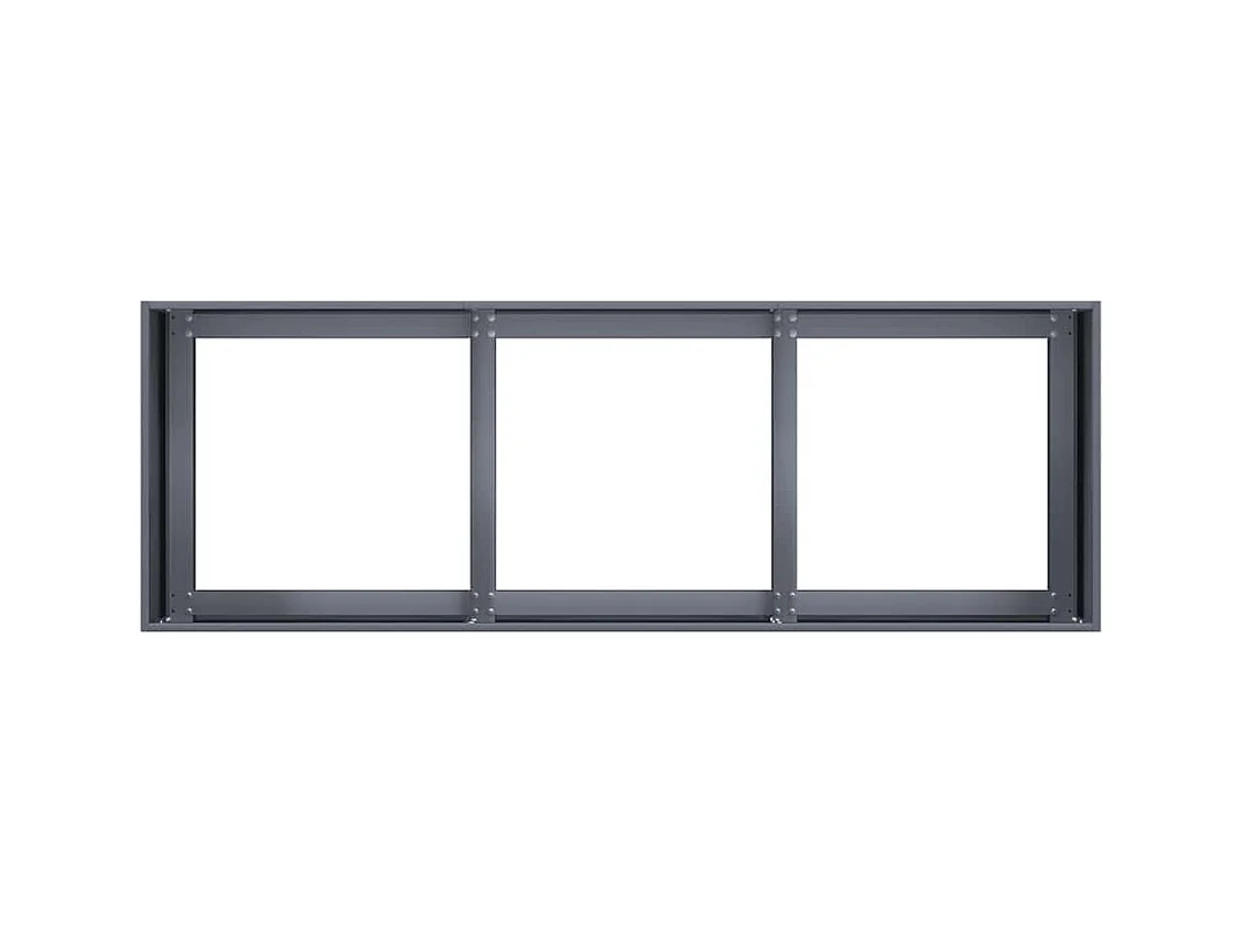 Jardinière anthracite 120x40x40 cm acier laminé à froid