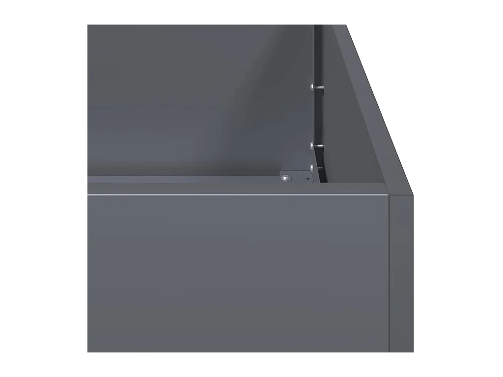 Jardinière anthracite 120x40x40 cm acier laminé à froid