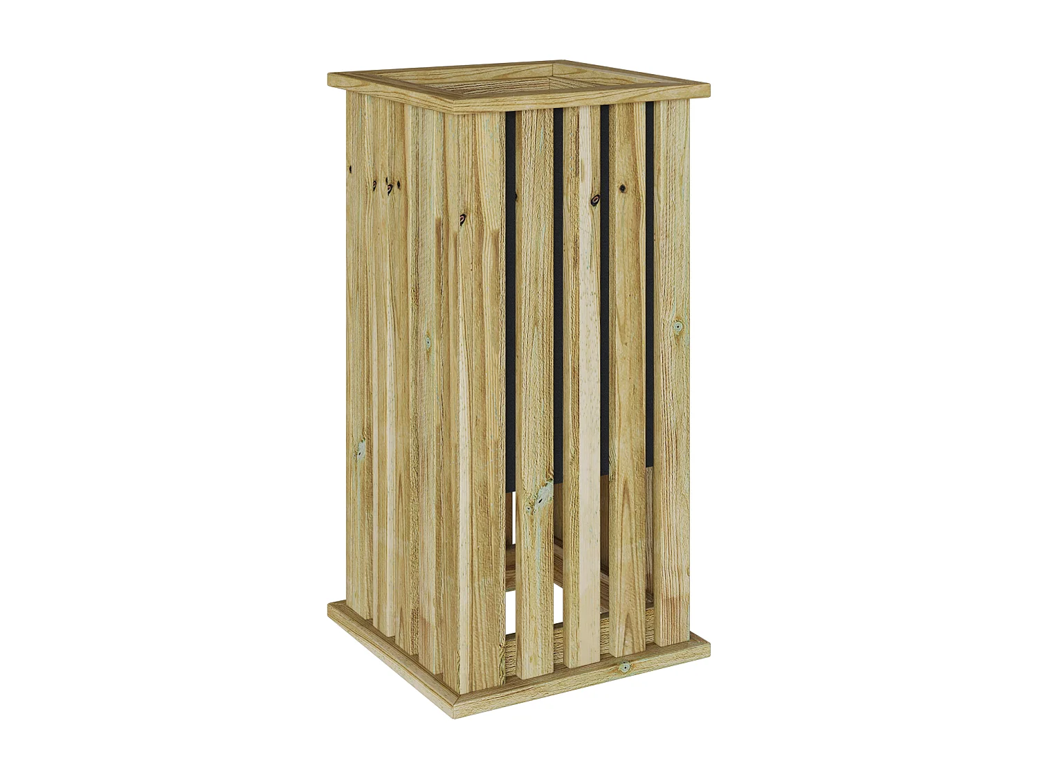 Plantenbak met binnenbak 33x33x65 cm geïmpregneerd grenenhout