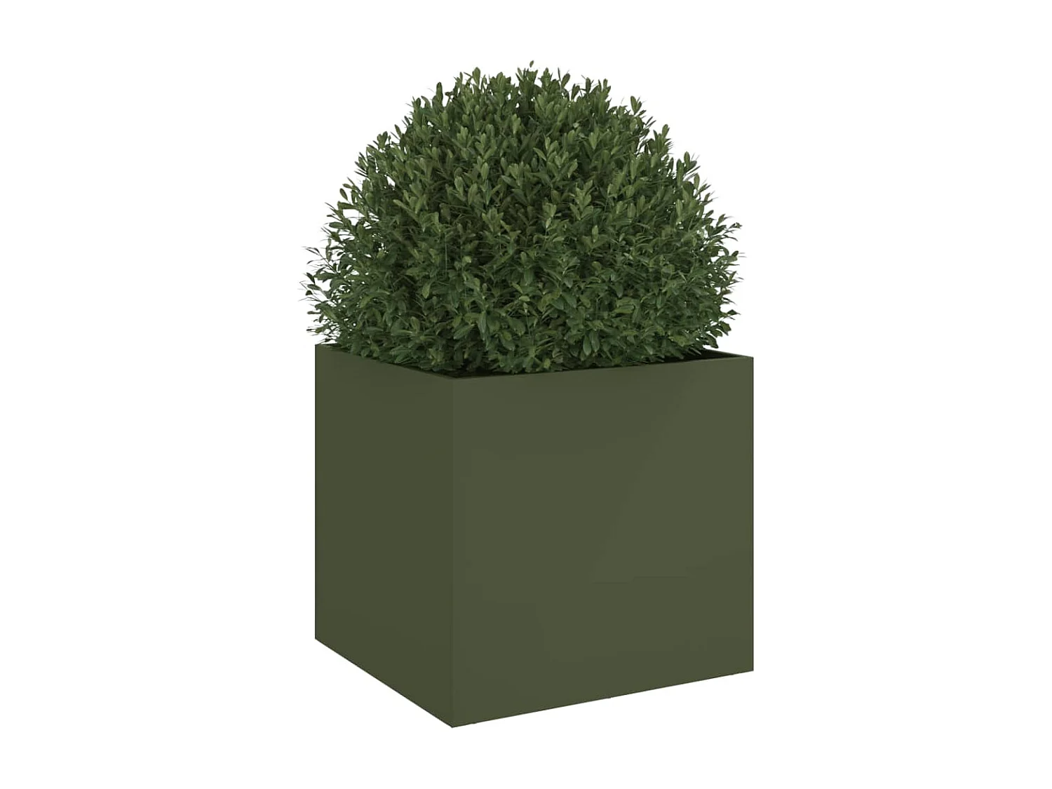 Jardinera verde oliva 49x47x46 cm acero