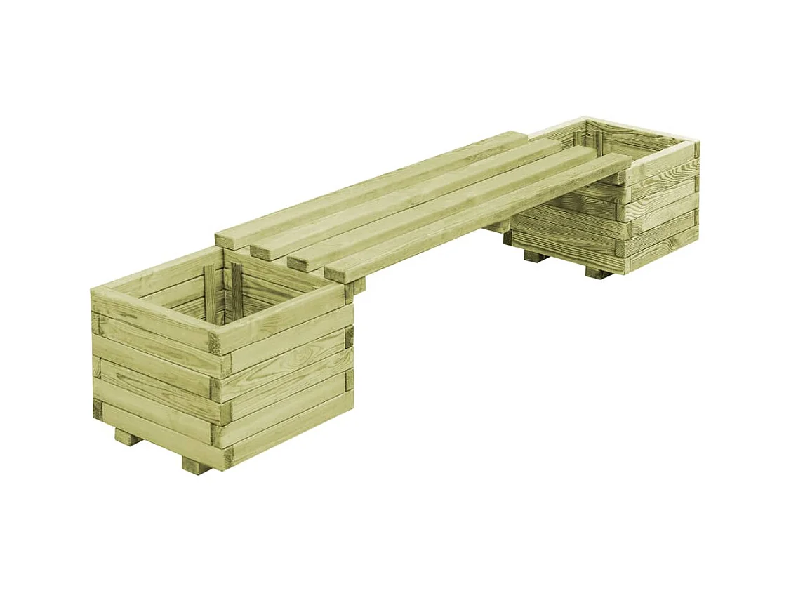 Banc de jardin à jardinières Bois de pin imprégné