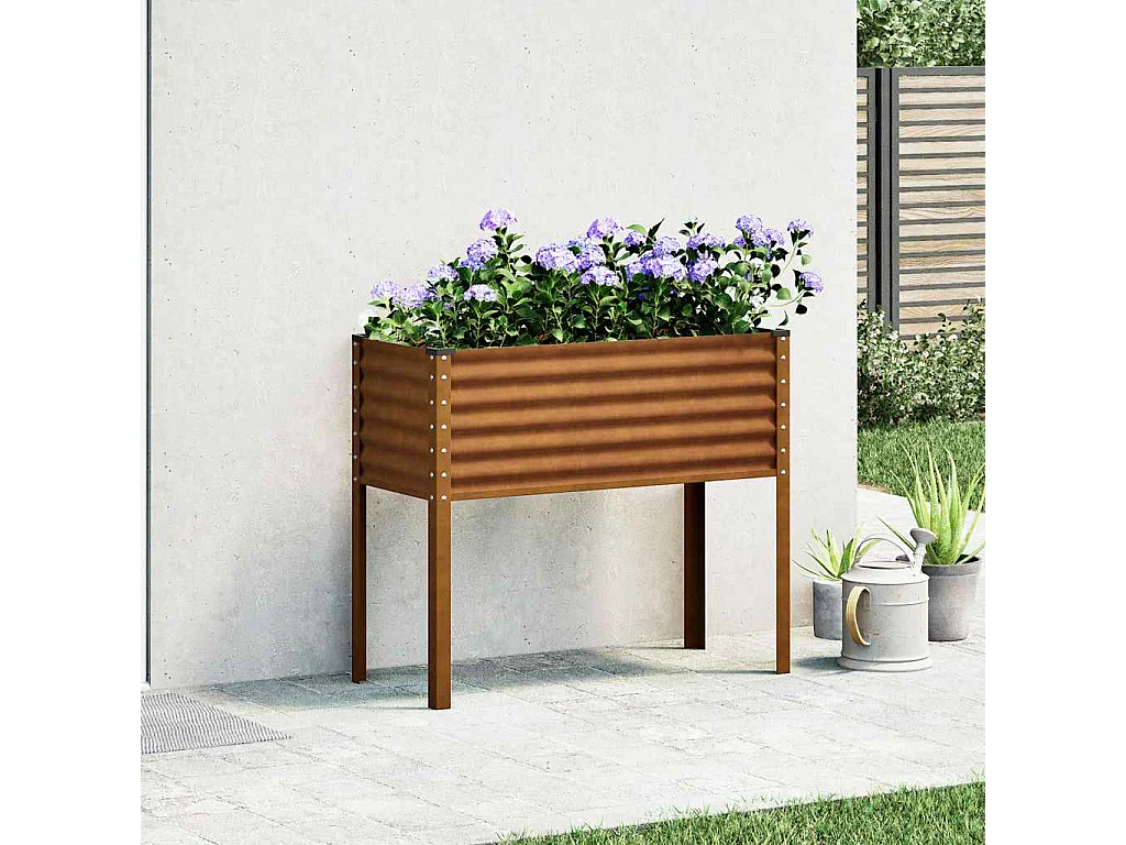 Jardinière 100x41x90 cm acier résistant aux intempéries