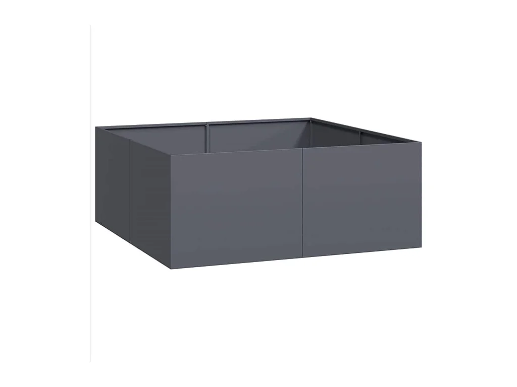 Fioriera antracite 100x100x40 cm in acciaio