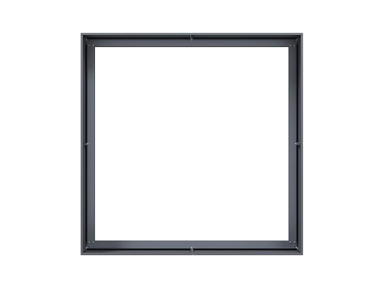 Fioriera antracite 100x100x40 cm in acciaio