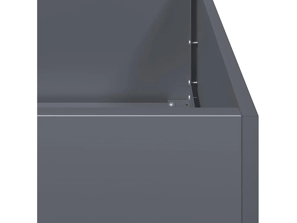 Jardinière anthracite 100x100x40 cm acier