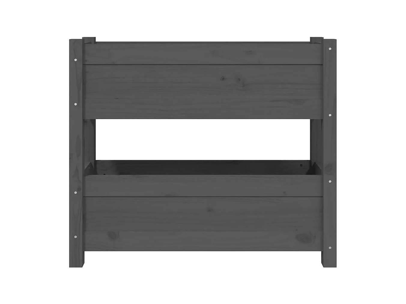 Jardinière Gris 77x25x66 cm Bois massif de pin