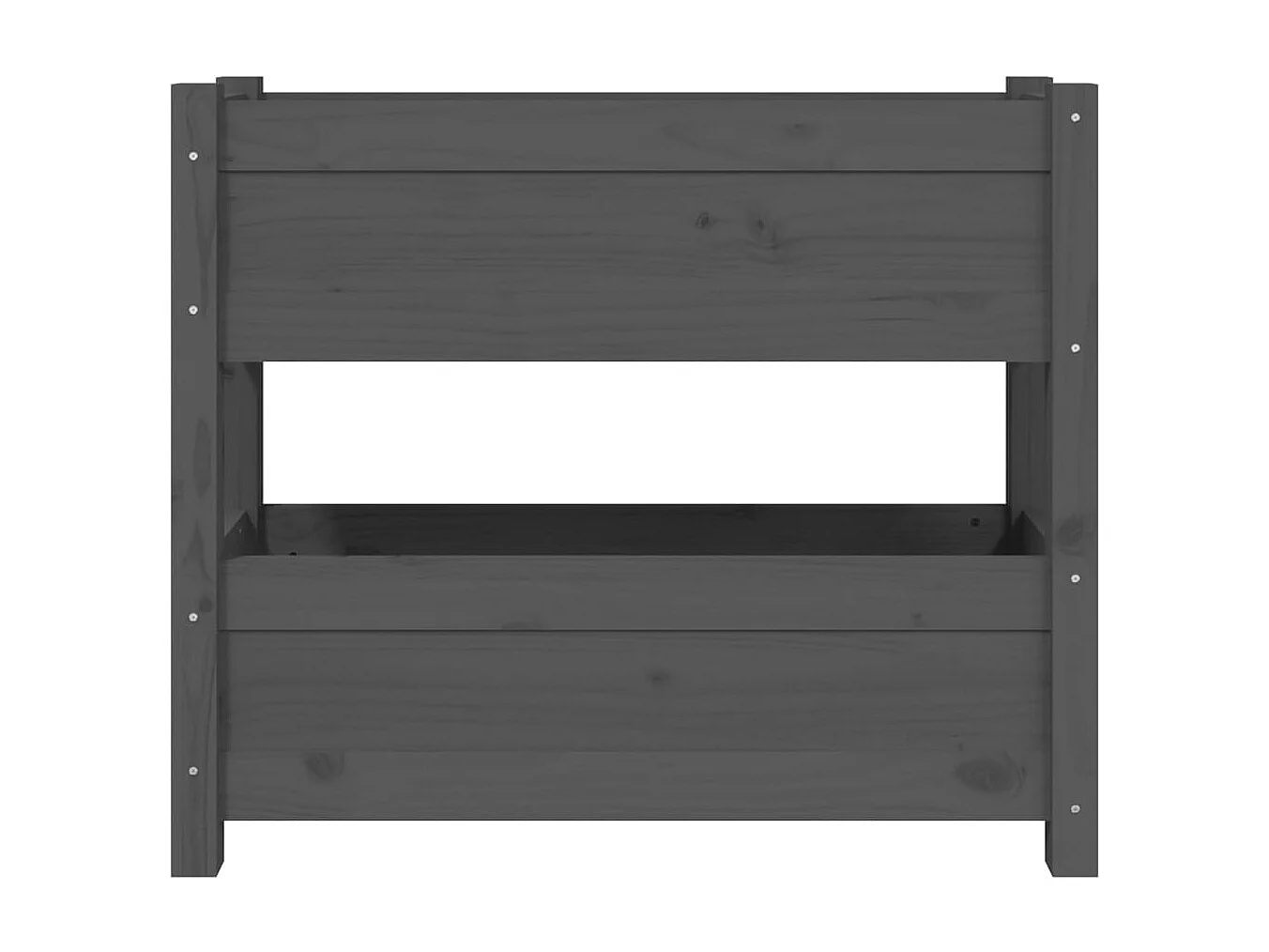 Jardinière Gris 77x25x66 cm Bois massif de pin