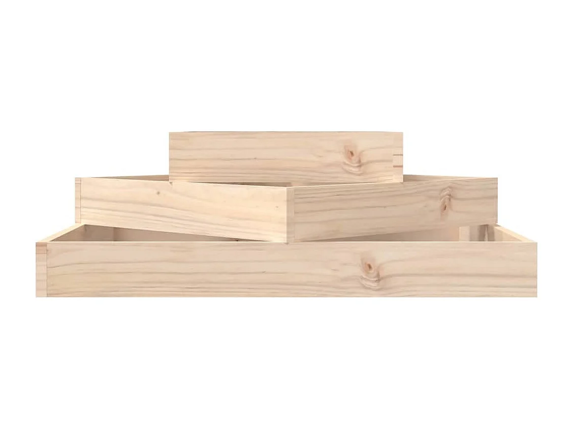 Jardinera 83x83x27 cm Madera maciza de pino