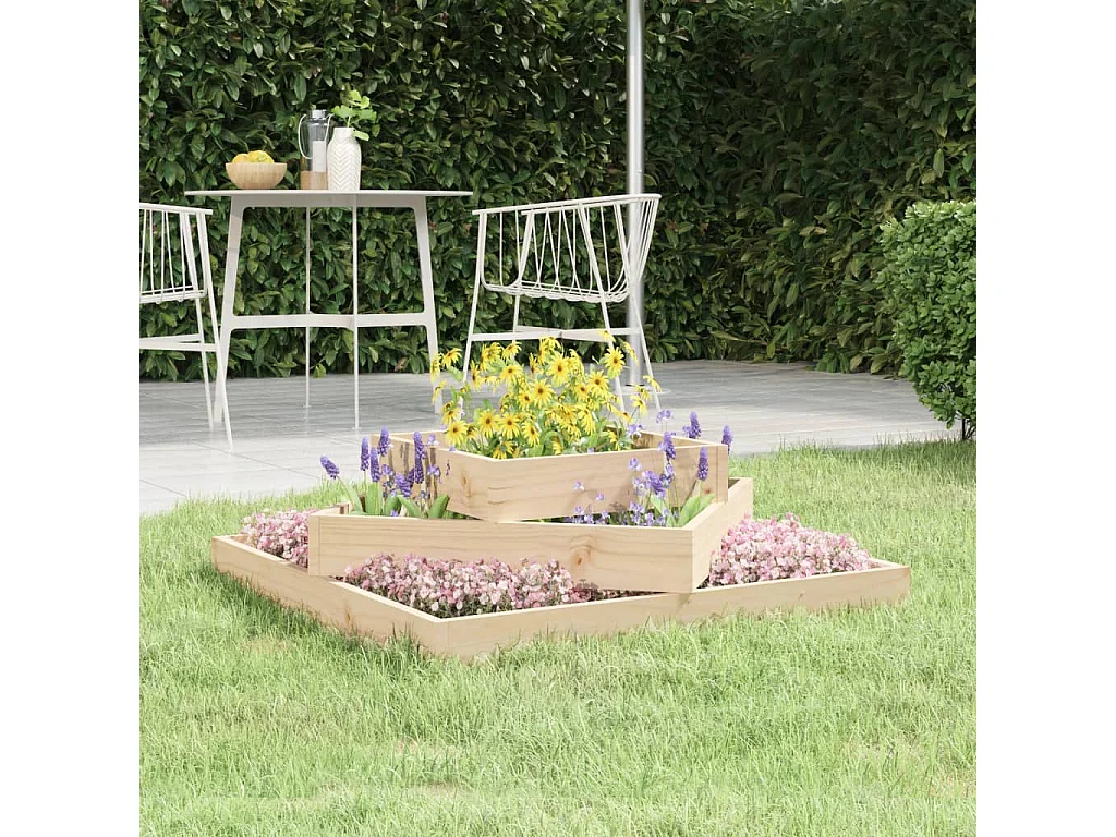 Jardinière 83x83x27 cm Bois massif de pin