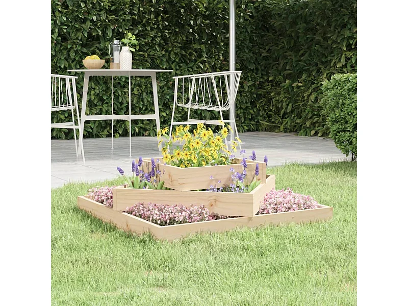 Jardinière 83x83x27 cm Bois massif de pin