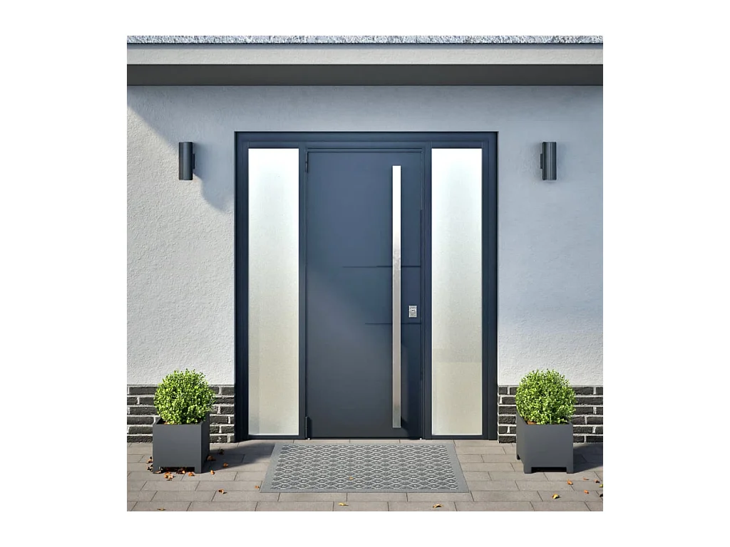 Jardinières 2 pcs anthracite 30x30x30 cm acier