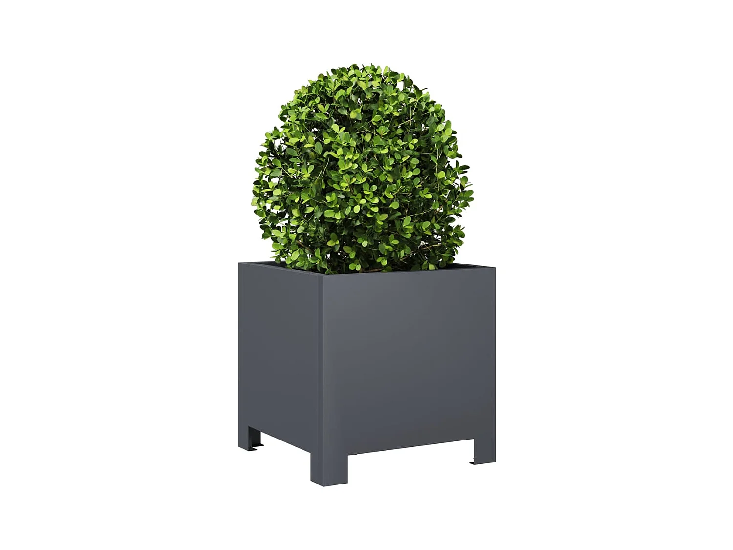 Jardinières 2 pcs anthracite 30x30x30 cm acier