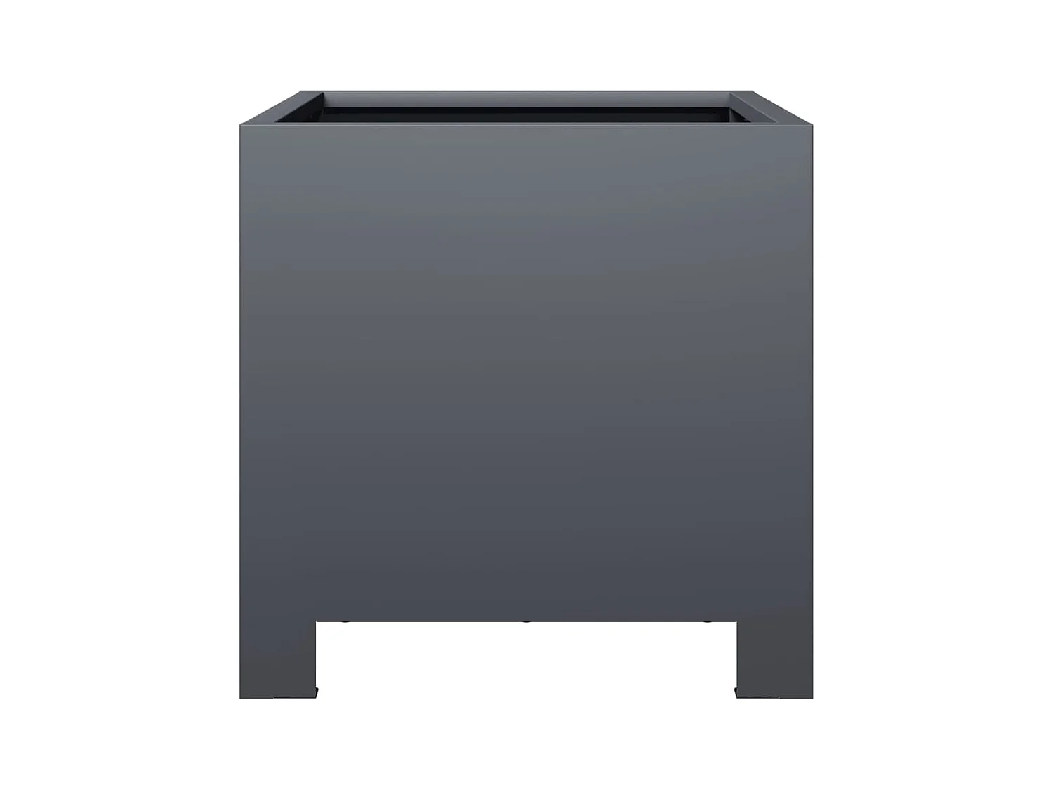 Jardinières 2 pcs anthracite 30x30x30 cm acier