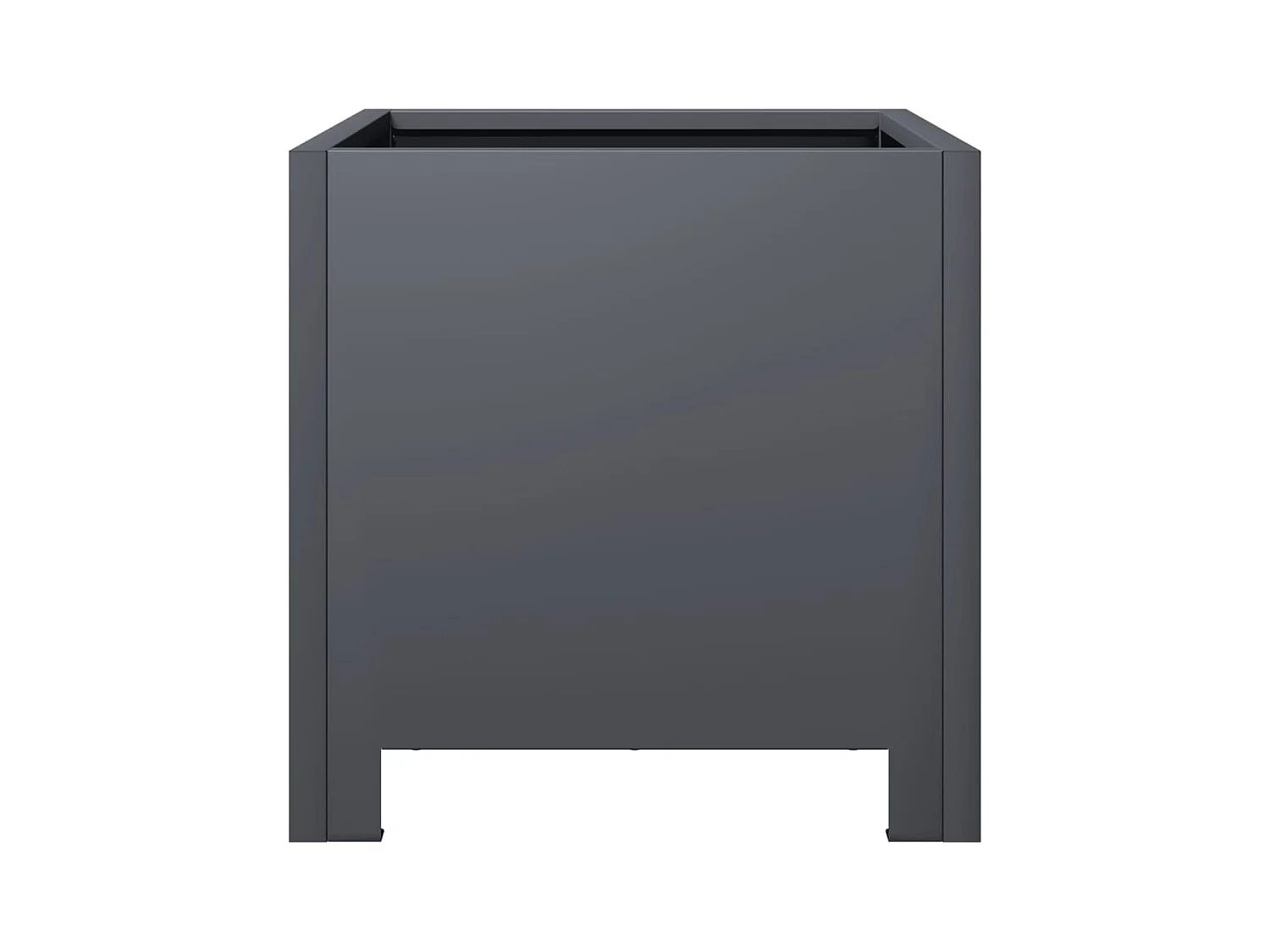 Jardinières 2 pcs anthracite 30x30x30 cm acier