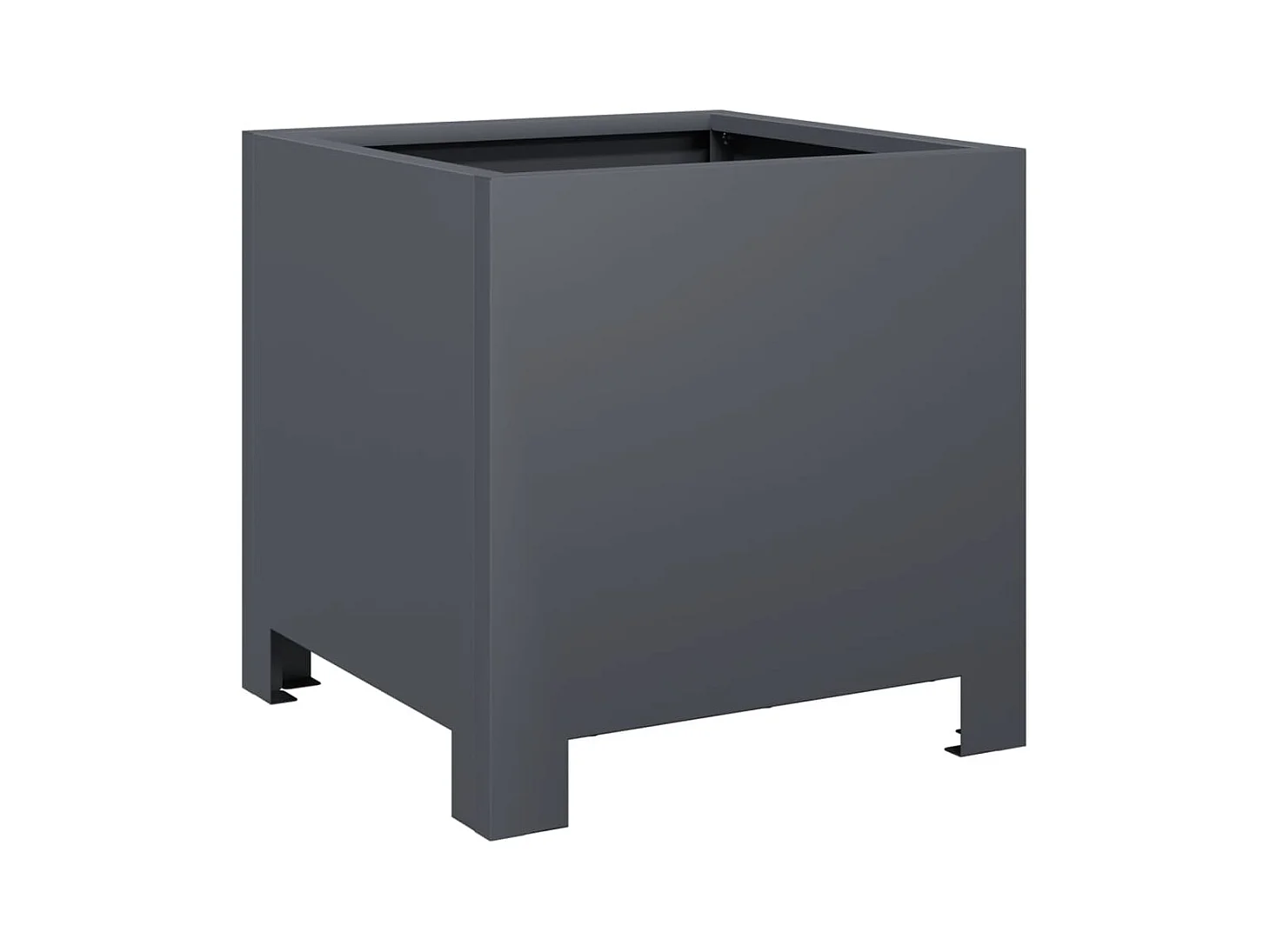 Jardinières 2 pcs anthracite 30x30x30 cm acier