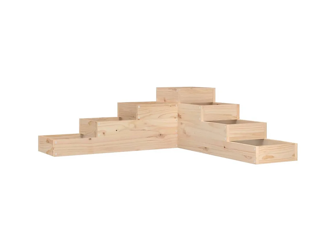 Jardinière 4 niveaux 106x104,5x36 cm bois de pin massif
