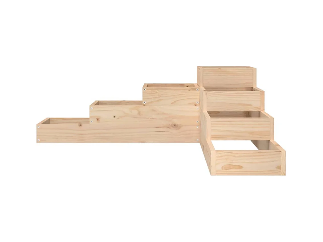 Jardinière 4 niveaux 106x104,5x36 cm bois de pin massif