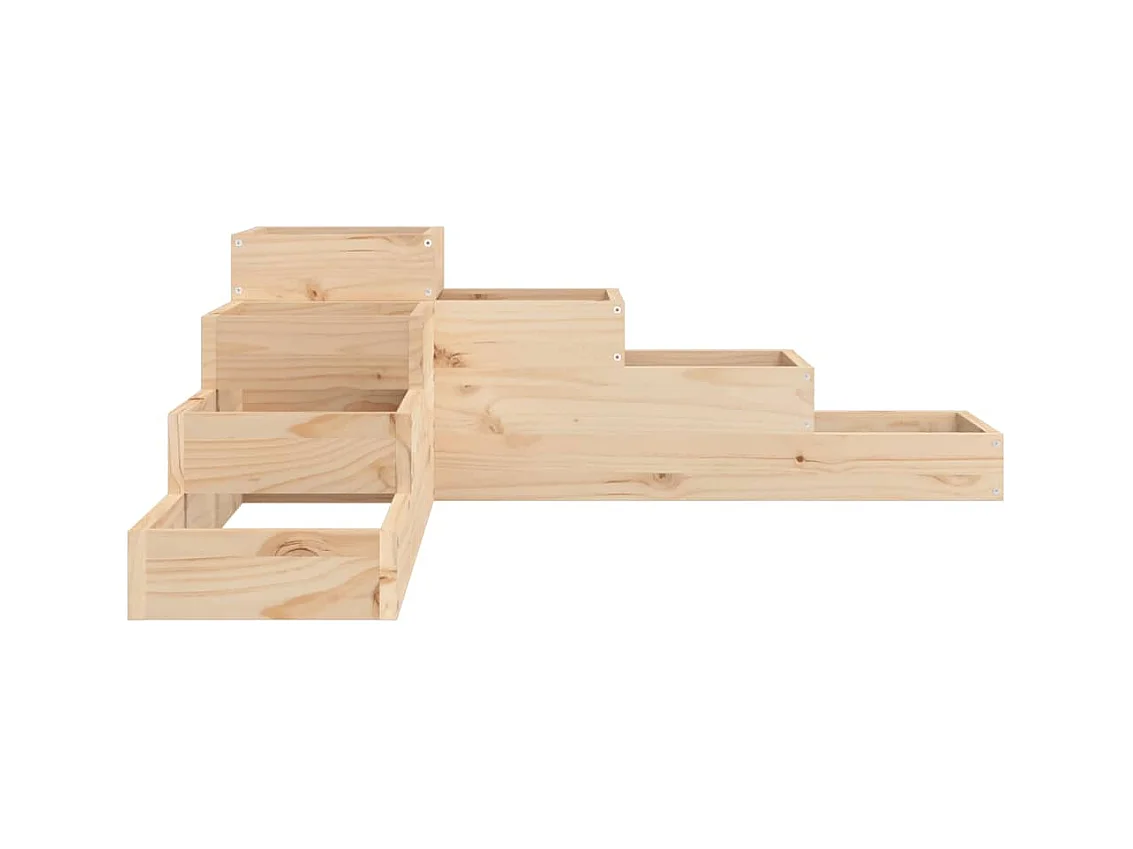 Jardinière 4 niveaux 106x104,5x36 cm bois de pin massif