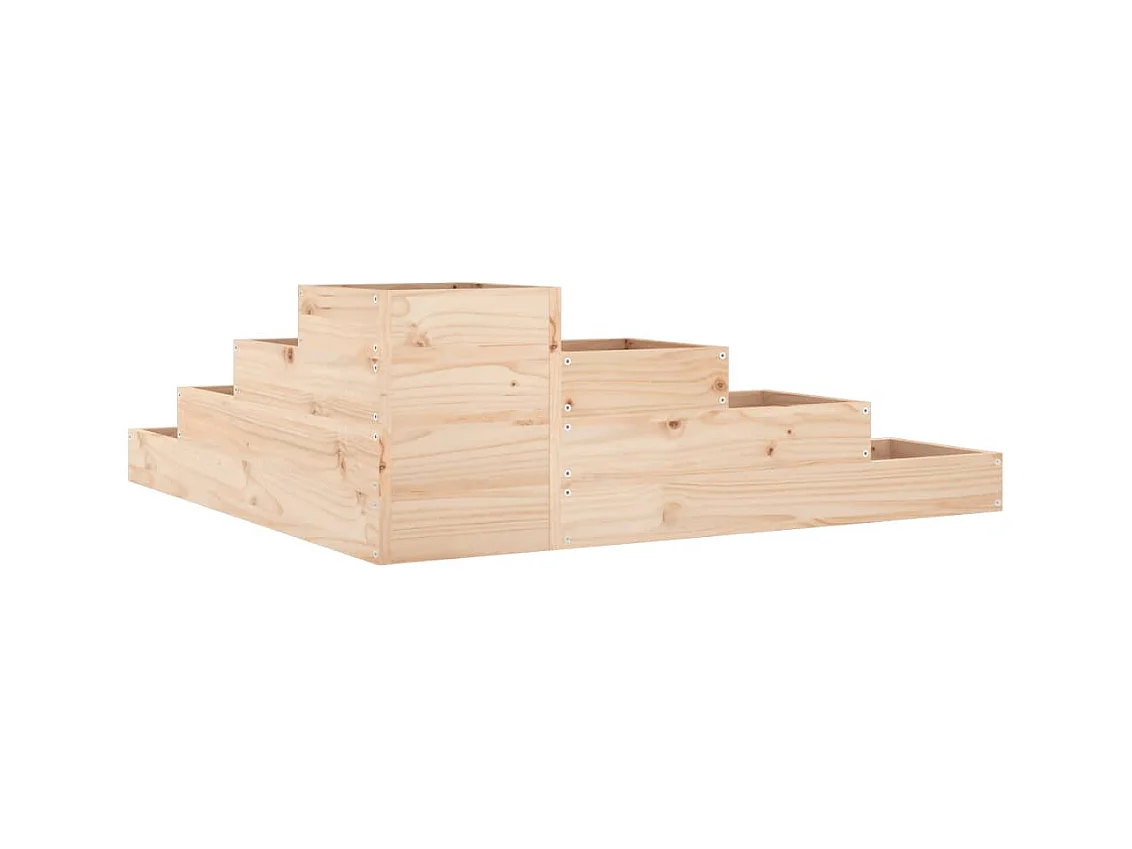 Jardinière 4 niveaux 106x104,5x36 cm bois de pin massif