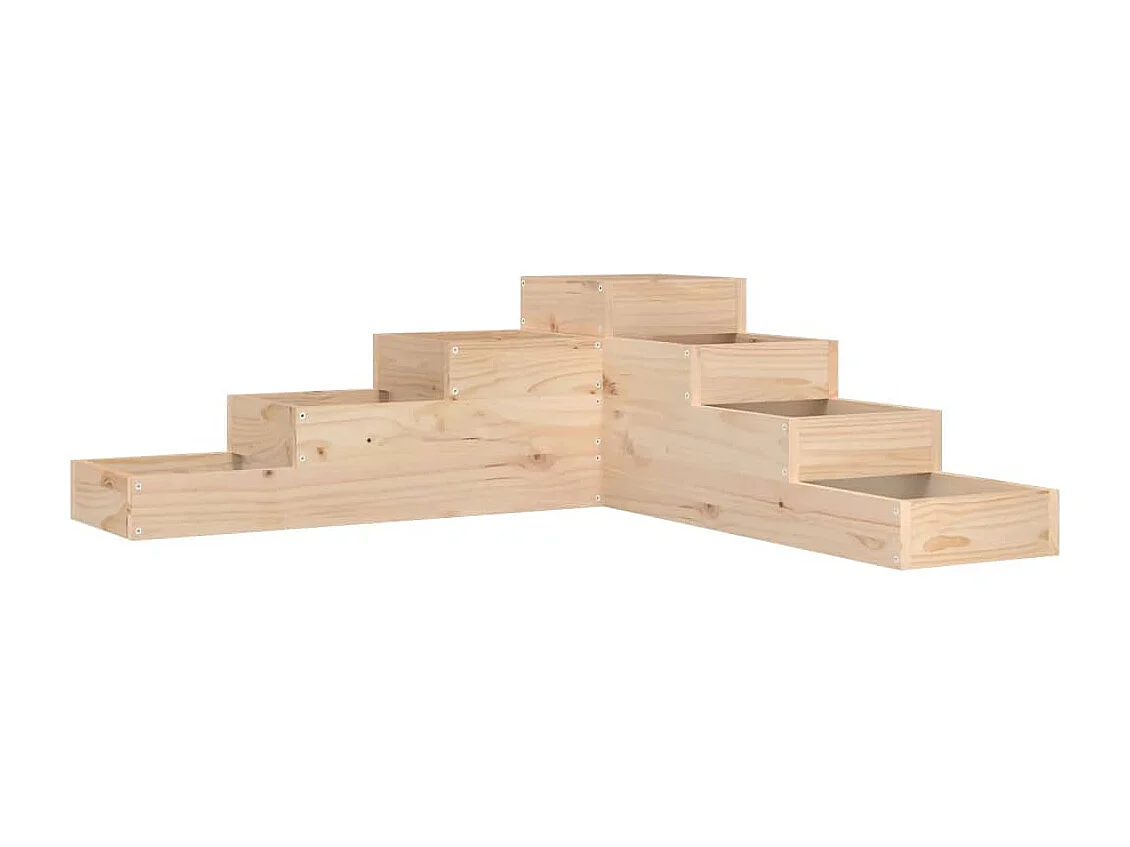 Jardinière 4 niveaux 106x104,5x36 cm bois de pin massif
