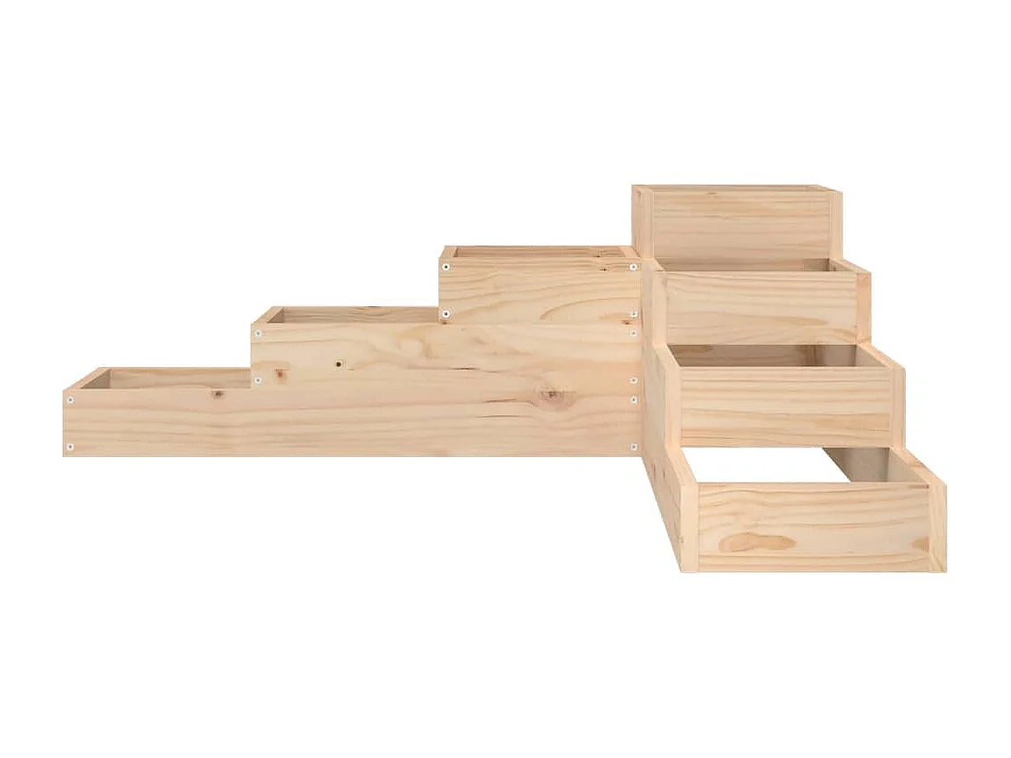 Jardinière 4 niveaux 106x104,5x36 cm bois de pin massif