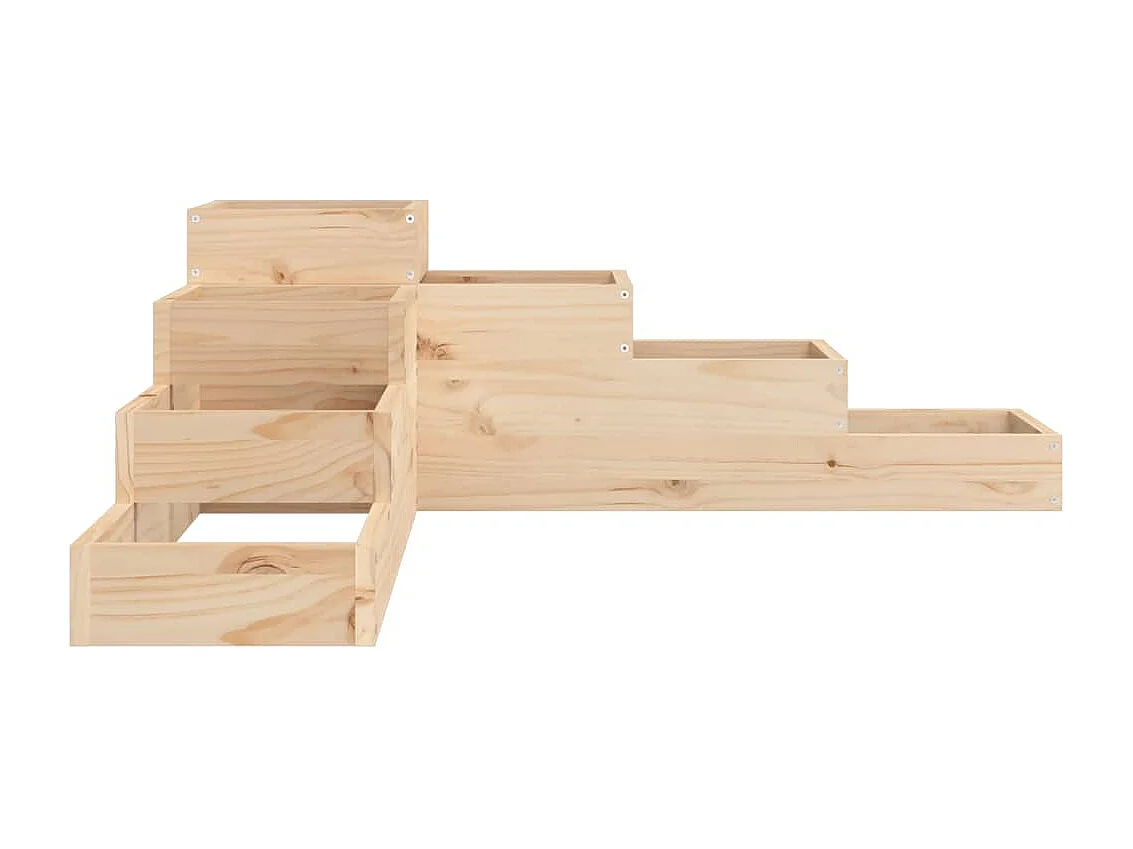 Jardinière 4 niveaux 106x104,5x36 cm bois de pin massif