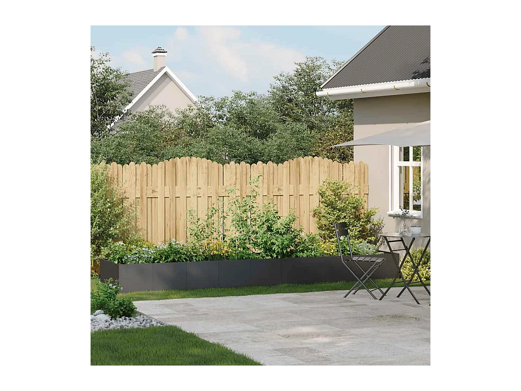 Jardinière noir 360x80x40 cm acier