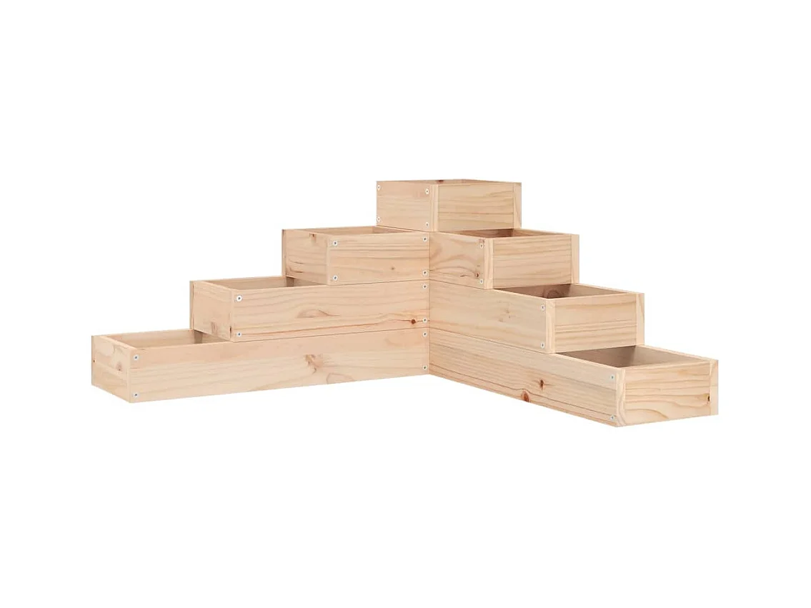 Jardinière 4 niveaux 80,5x79x36 cm bois de pin massif