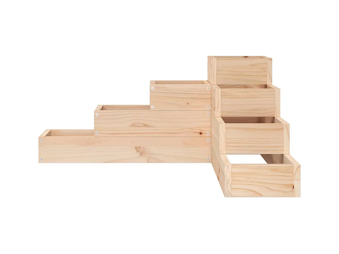 Jardinière 4 niveaux 80,5x79x36 cm bois de pin massif