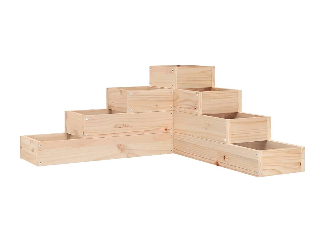 Jardinière 4 niveaux 80,5x79x36 cm bois de pin massif