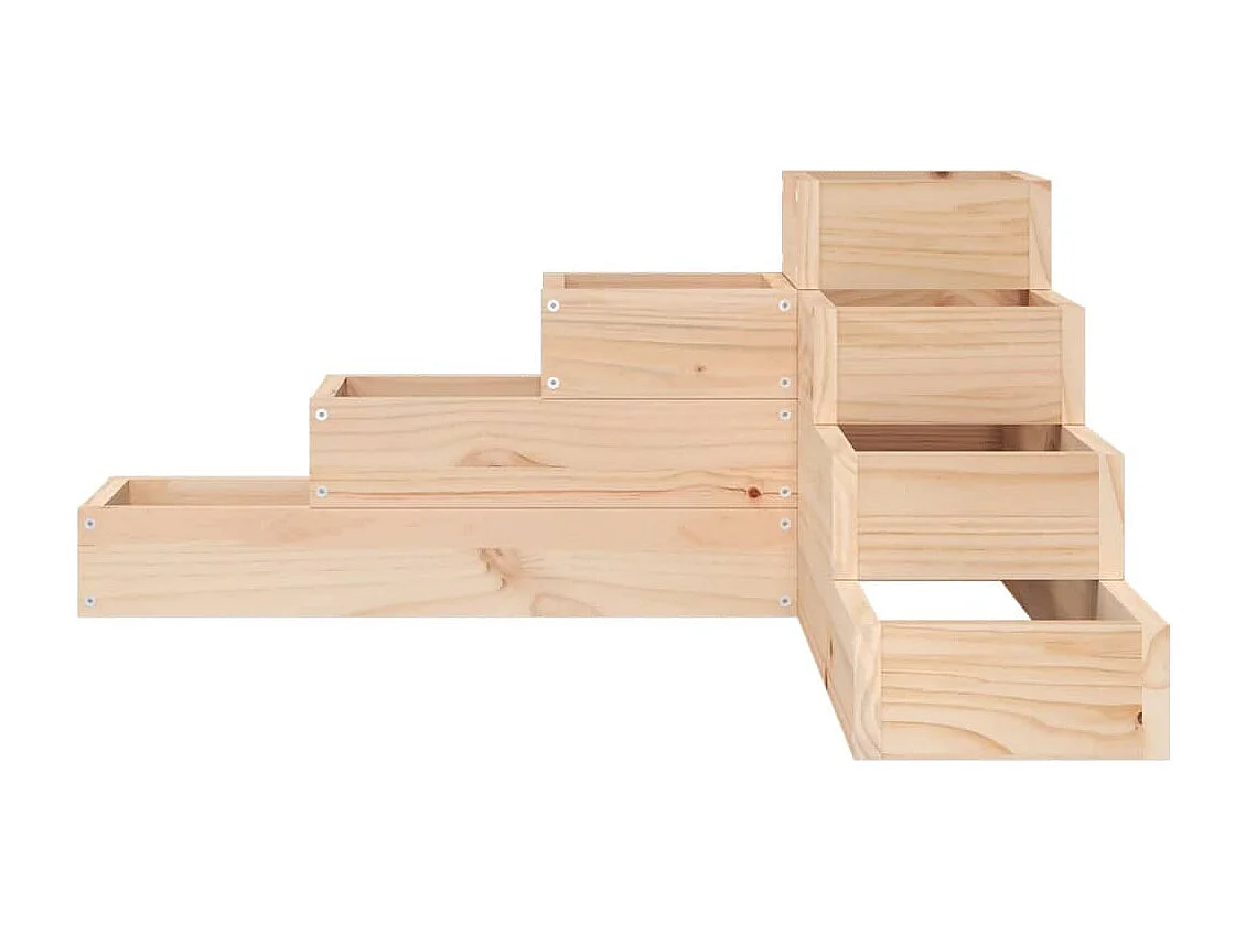 Jardinière 4 niveaux 80,5x79x36 cm bois de pin massif
