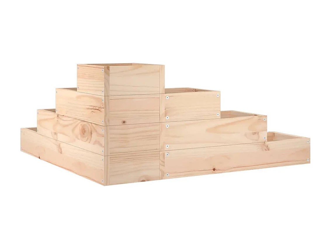 Jardinière 4 niveaux 80,5x79x36 cm bois de pin massif