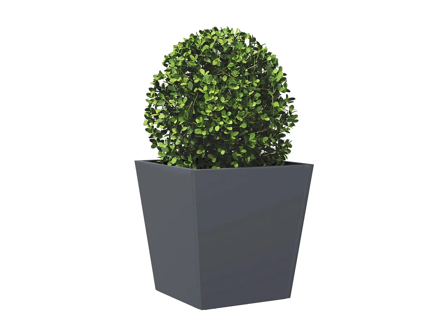 Jardineras 2 uds antracita 40x40x40 cm acero