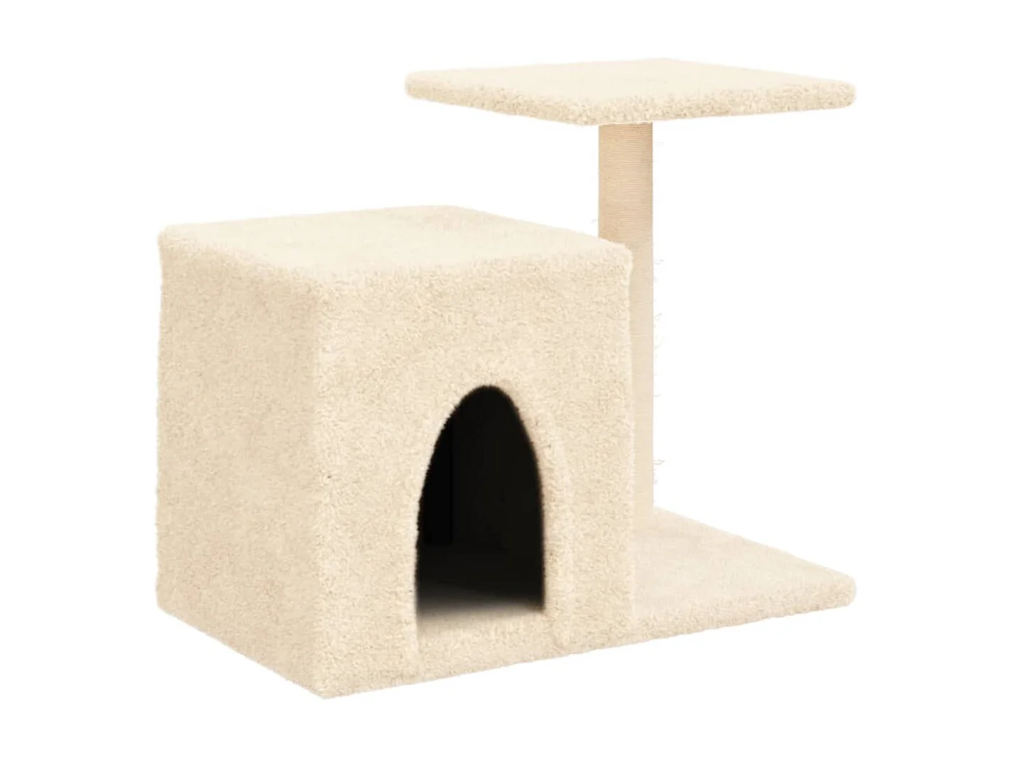 Kratzbaum mit Sisal-Kratzsäulen Creme 50,5 cm