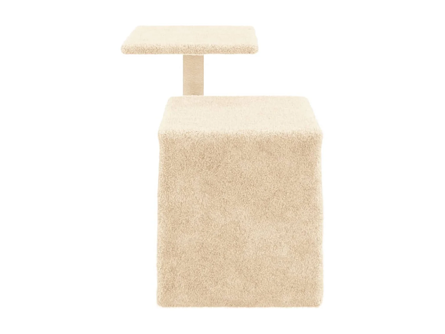 Kratzbaum mit Sisal-Kratzsäulen Creme 50,5 cm