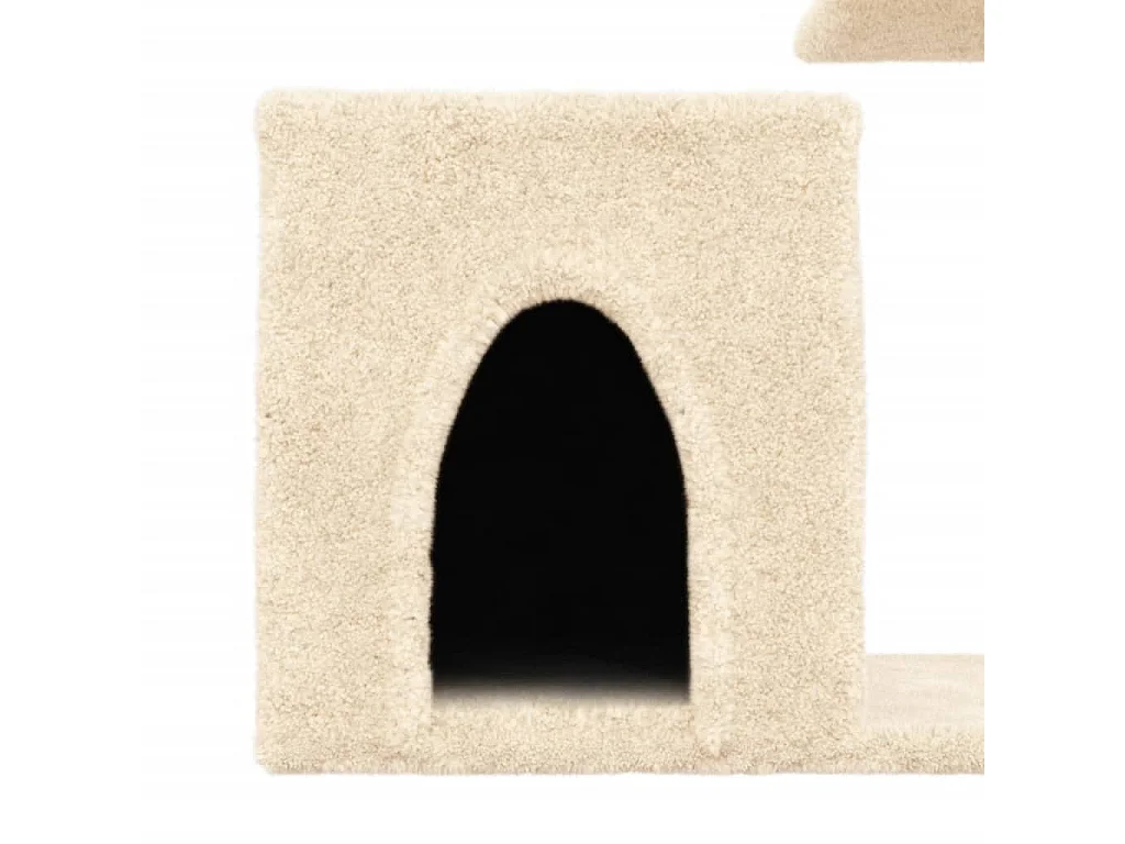 Kratzbaum mit Sisal-Kratzsäulen Creme 50,5 cm