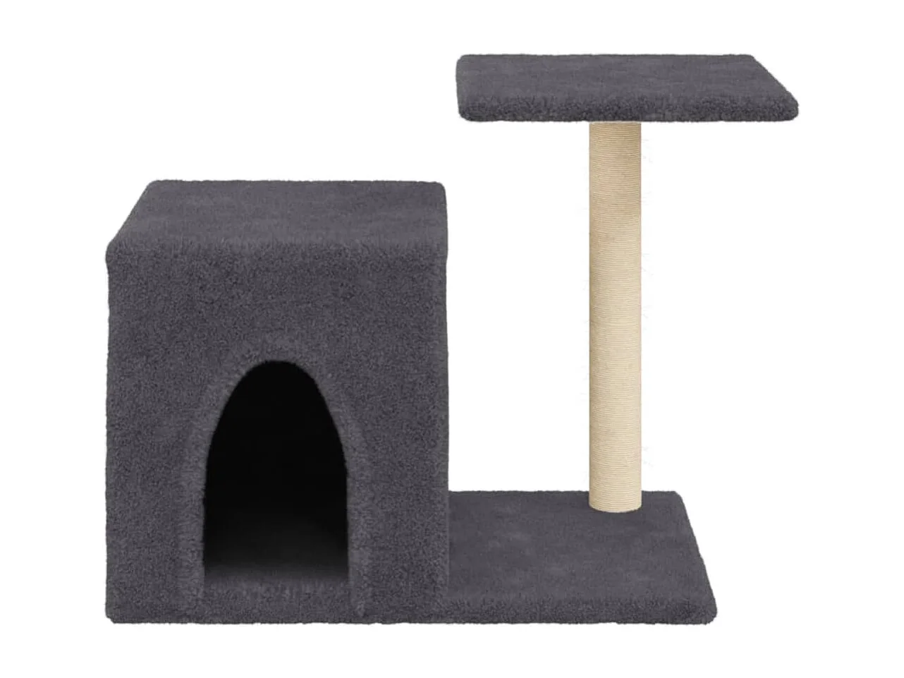 Arbre à chat avec griffoirs en sisal gris foncé 50,5 cm
