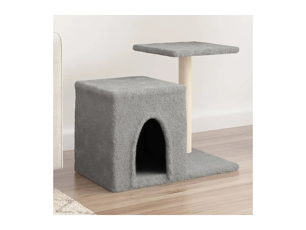 Kattenmeubel met sisal krabpalen 50,5 cm lichtgrijs