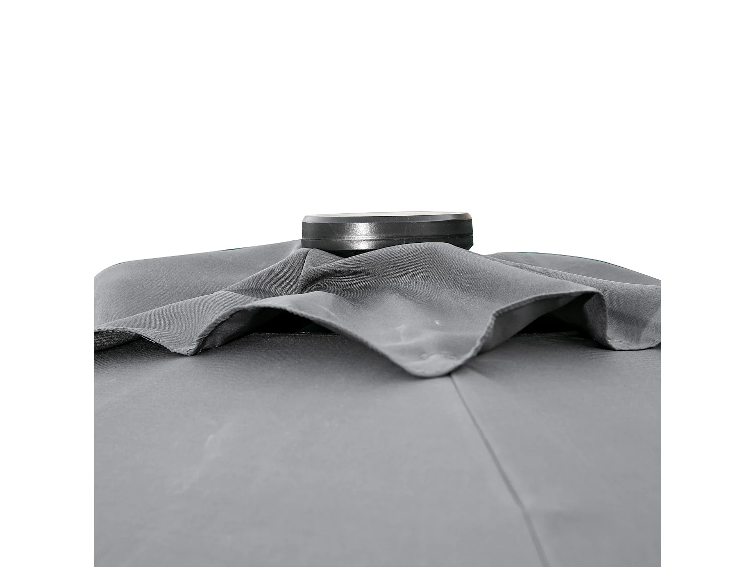 Parasol lumineux rectangulaire inclinable dim. 2,68L x 2,05l x 2,48H m parasol LED solaire métal polyester haute densité gris