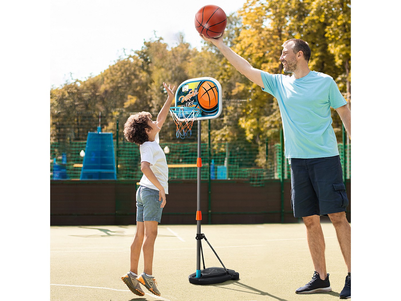 Panier De Basket VEVOR Sur Pied – Panneau 69cm – Hauteur Réglable 152-213cm – Intérieur/Extérieur
