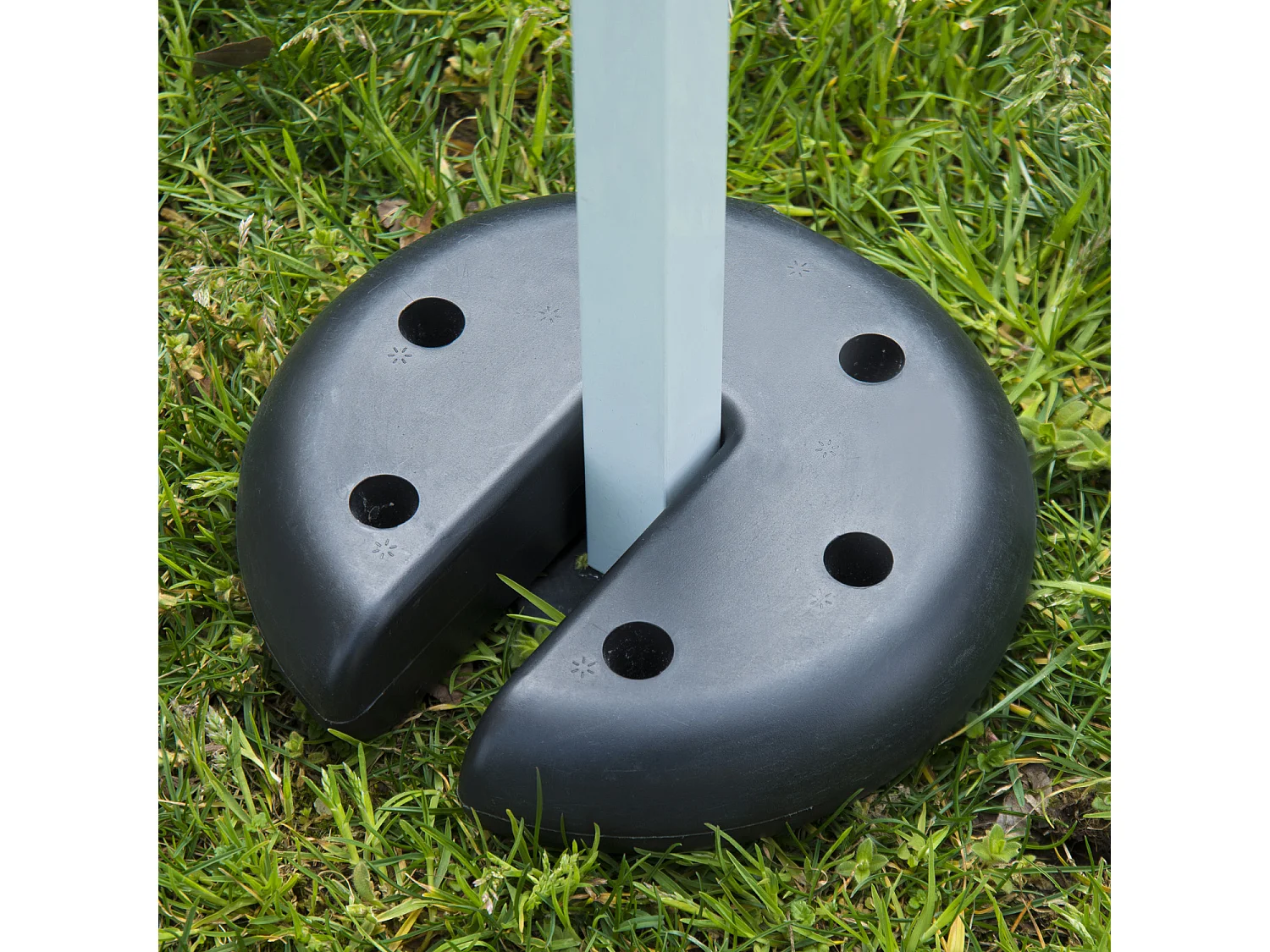 Lot de 4 poids de lestage circulaire pour tonnelle barnum tente diamètre 20 cm épaisseur 4,5 cm polyéthylène noir
