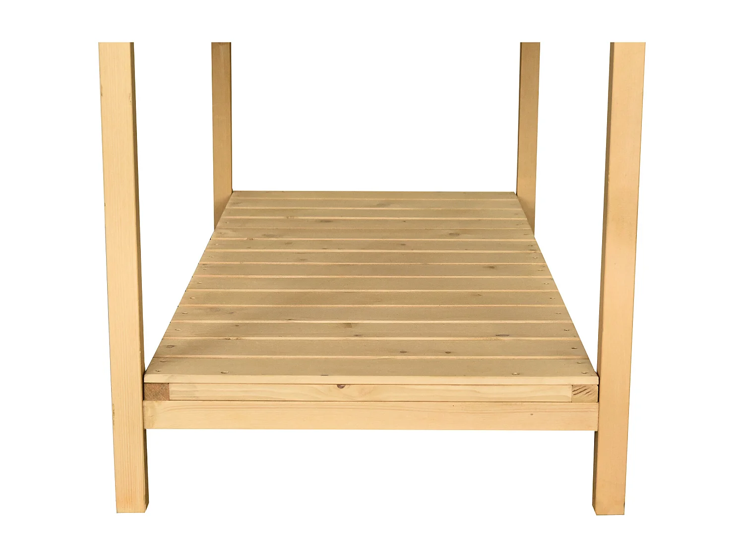 Jardinière sur pieds carré potager avec étagère dim. 110L x 46l x 76H cm 8 compartiments & inserts d'irrigation bois de sapin beige