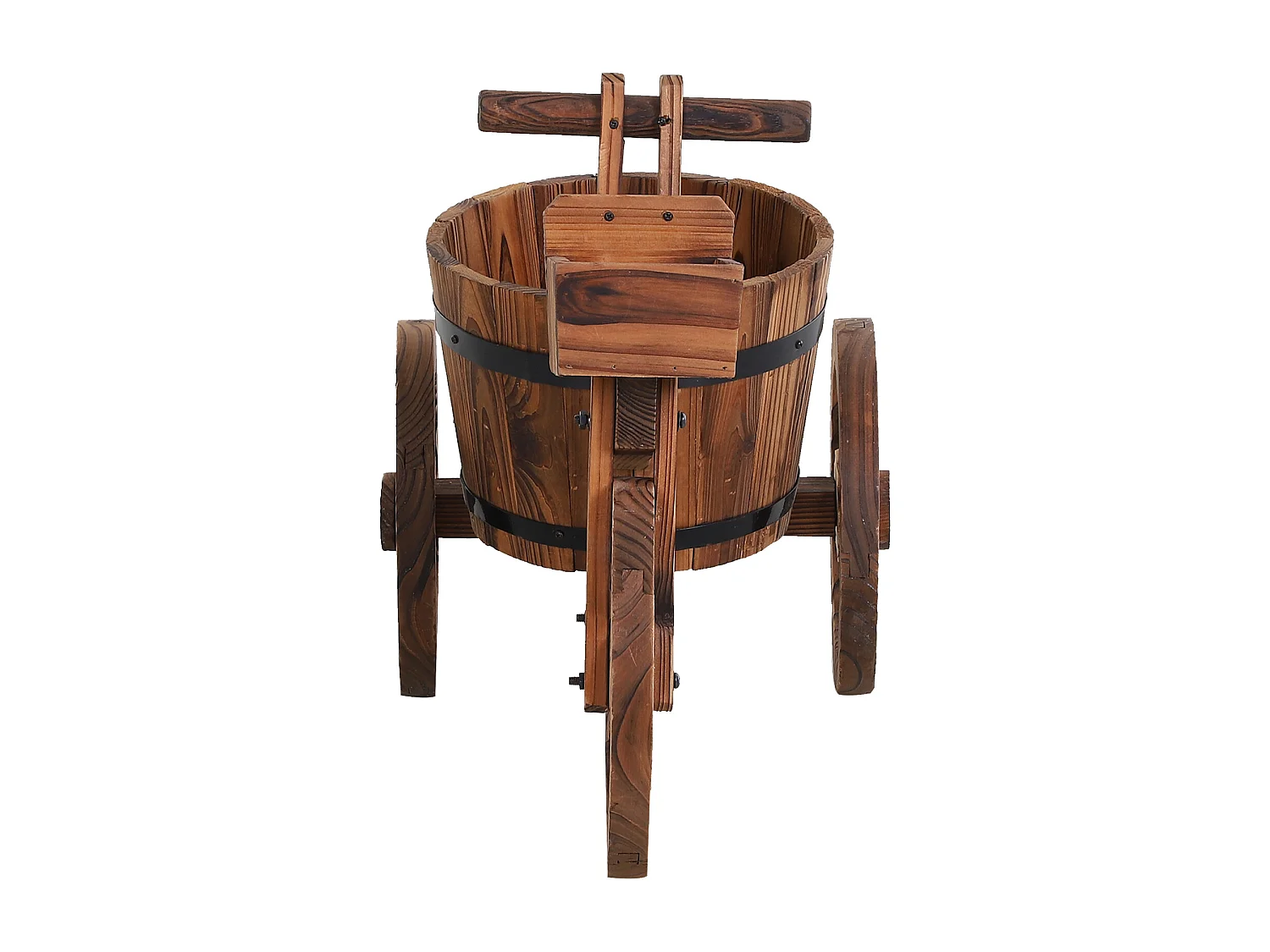 Porte plante tricycle - étagère de pots de fleurs - jardinière dim. 52L x 31l x 45H cm - bois de sapin