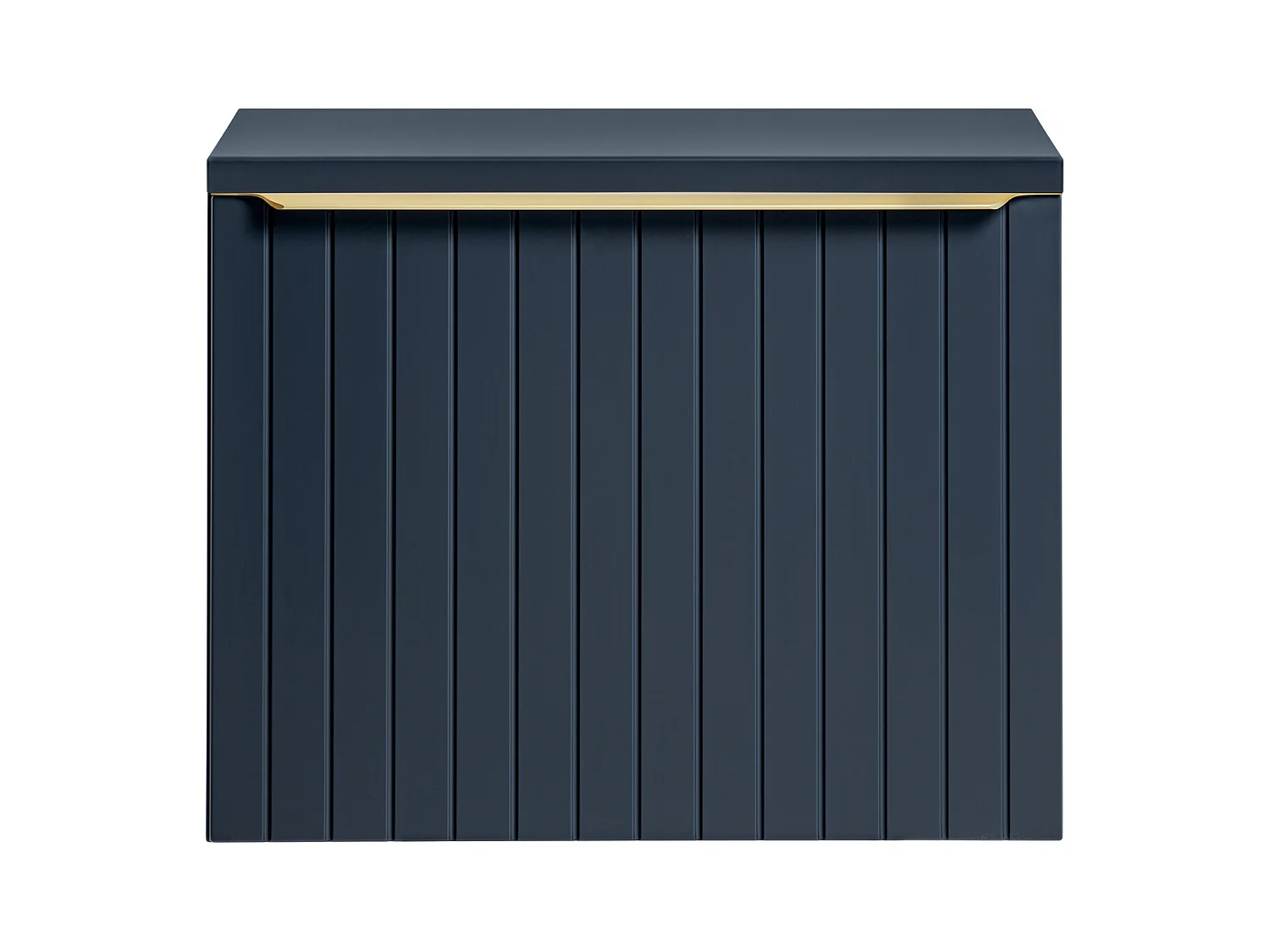 Meuble sous vasque suspendu strié bleu - 60 cm - JOSEPHA