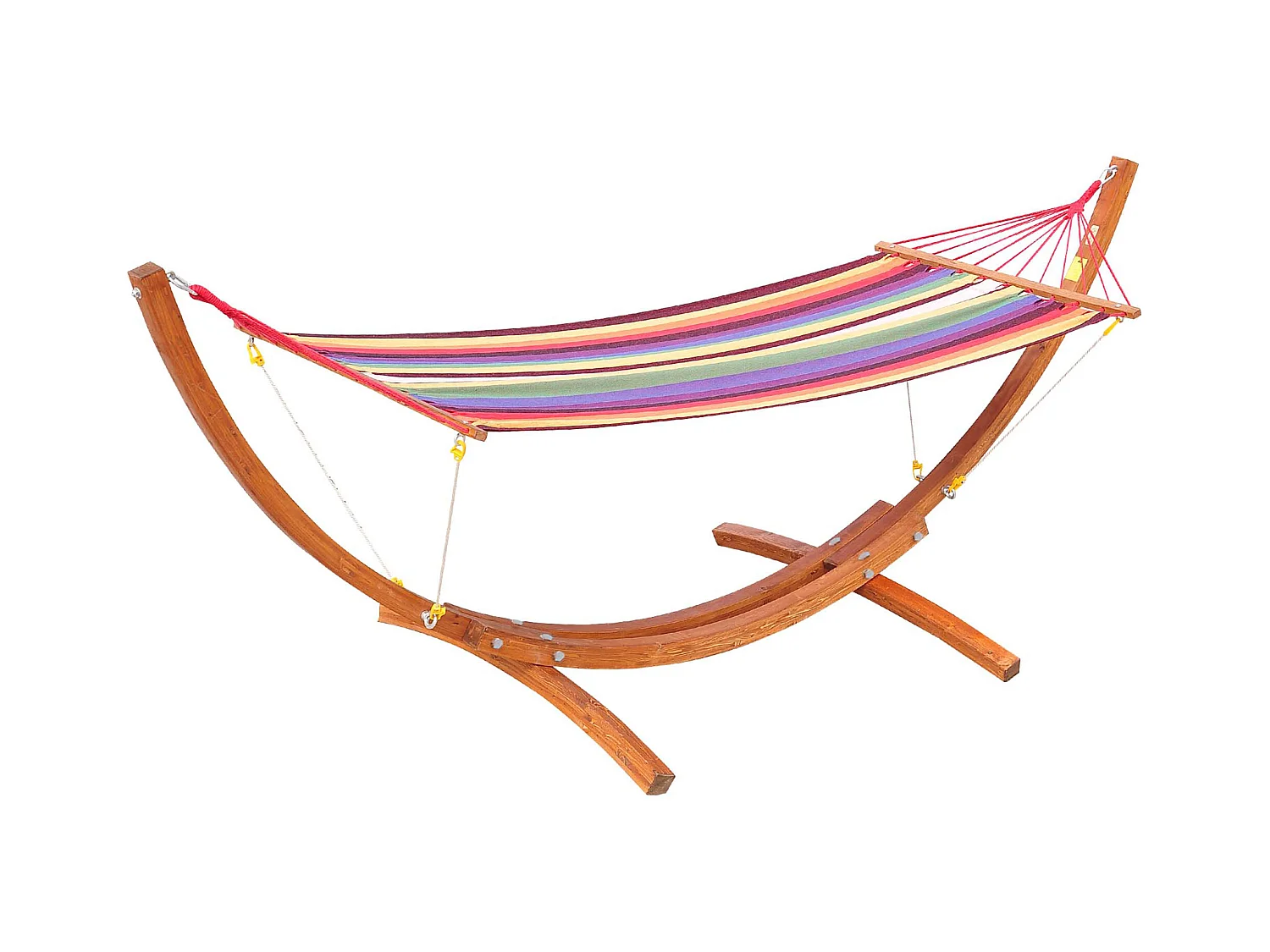 Hamac de jardin avec support en bois hamac sur pied 1 personne charge max. 120 Kg