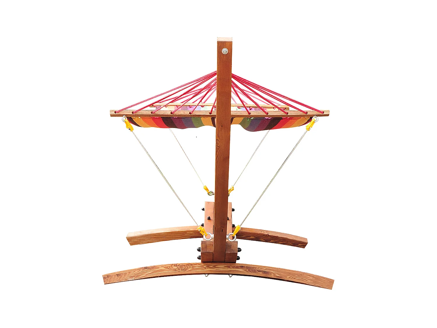 Hamac de jardin avec support en bois hamac sur pied 1 personne charge max. 120 Kg